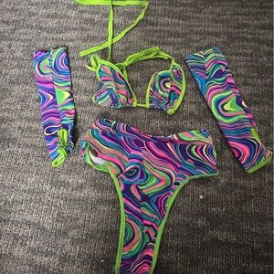 Colorful Swirl Bikini Set